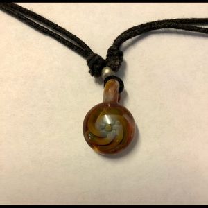 Woman Glass Pendant Necklace